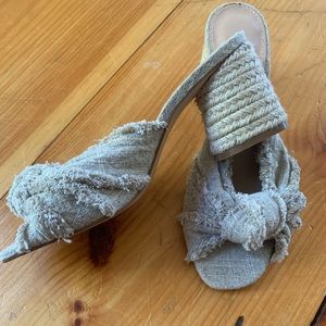 Zara Twist Front Linen Mules